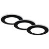 BRILONER - Set di 3 luci da incasso LED a soffitto, luci da incasso CCT, faretto da incasso LED per bagno, faretto da incasso per bagno IP44, nero, 92x45 (DxH)