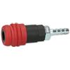 KS Tools 999.9096 Giunto di sicurezza per aria compressa a 2 livelli con guaina flessile, 9mm