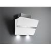 Falmec Cappa a Parete 85 cm Acciaio Vetro temperato satinato Bianco con fascia centrale in acciaio inox Tecnologia NRS Silenziosa FALMEC Flipper NRS - CFPN85.E2P2#ZZZF490F