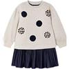 Mayoral Abito Vestito Invernale Bambina 8 Anni - 128 cm con Scamiciato e Maglioncino Beige