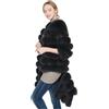 OFTBUY Giacca autunnale Cappotto basic da donna Gilet in vera pelliccia di volpe naturale Cappotto corto Colorato senza maniche a righe sciolto di alta qualità-vvd