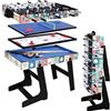 HLC Tavolo da gioco 121.5 x 61 x 81,3 cm pieghevole 4 in 1 - -Calcio Balilla /tavolo da ping-pong/Air Hockey/tavolo da biliardo