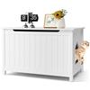 COSTWAY Mobile per Lettiera Gatti, con Apertura Superiore, Divisorio Rimovibile, Asta a Gas e Ganci in Metallo, Mobiletto Multiuso per Ingresso e Soggiorno, 82,5 x 51 x 51 cm, Carico Massimo 50 kg