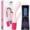 Durex Play Maxi Fun Vibratore in Silicone Ricaricabile Stimolatore Femminile Waterproof Dual + Durex Eternal Connection Gel Lubrificante Intimo a Lunga Durata Compatibile Preservativi e Sex Toys 100ml