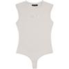 Freddy Body senza maniche in jersey stretch con logo strass