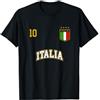 Italia Shirts Italian T-shirts RLB IT Squadra Calcio Italia Numero 10 Bandiera Italiano Maglietta