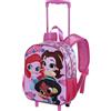 Disney Principesse Flowers-Zainetto 3D con Ruote Piccolo, Rosa, 26 x 34 cm, Capacità 7 L