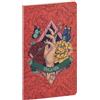 Clairefontaine - 116211C - Piccolo taccuino rilegato a filo motivo floreale Frida Kahlo -9X14cm 96 Pagine a righe - Carta avorio 90g - Collezione Frida Kahlo - 4 visual, consegna casuale