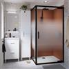 SENSEA Box doccia rettangolare battente Easy 90 x 70 cm, H 190 cm in vetro, spessore 6 mm serigrafato nero