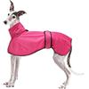 Geyecete Impermeabile Giacca per cane regolabile e leggera,con cinghie riflettenti e foro pettorina,ottimo regalo per levrieri, lurcher e frustini per cani-Rosa-XXXL