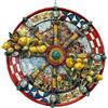 CERAMICHE CALTAGIRONE Ruota del carretto in ceramica siciliana di Caltagirone decorata 55 cm