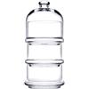 PASABAHCE Patisserie set 3 contenitori con cupola cm 8,2x22h
