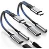 NEUTYPECHIC Adattatore USB Type-C a Jack 3,5 mm, 2 in 1 Audio e Ricarica Nero