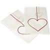 Linder 0169/06/64504/415/45 Cornély - Coppia di Tende, 45 x 90 cm, Colore Bianco/Rosso
