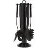 Pradel Excellence PUST003009 - Armadietto con 6 utensili da cucina, in nylon nero, con maniche in polipropilene