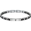 Maserati Jewels Bracciale Uomo, 22 cm, in Acciaio, Ceramica, PVD - JM420ATI06