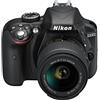 Nikon D3300 Kit Fotocamera Reflex Digitale con Nikkor 18/55 VR, 24.2 Megapixel, LCD 3 Pollici, Nero [Versione EU]