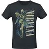 Nirvana Vertical Logo Uomo T-Shirt Nero XL 100% Cotone Regular