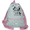 Disney Joumma Bags Mickey & Minnie Kisses zaino per bambini, zaino per la scuola, in poliestere, blu e rosa, Spallacci larghi, ergonomici e imbottiti, con pompon decorativo
