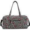 Vera Bradley Borsone da viaggio grande in cotone da donna, Perenni Noir Dot, Taglia unica, Borsone da viaggio grande in cotone