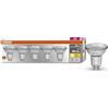 Osram LED Base PAR16 - Lampada a riflettore, attacco GU10, bianco caldo, 2700 K, 4,3 W, ricambio per 50 W, confezione da 5