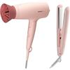 Versuni Philips 3000 Series Set Per Styling Dei Capelli Bhp398/00 Piastre Infuse Di Cheratina, Accessorio Thermoprotect, 1600 W, ‎Peach, 5.72 x 4.37 x 9.14 cm; 1 Kg