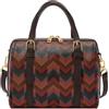 Fossil Carlie, Borsa Satchel Donna, Marrone