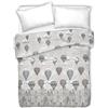 PENSIERI DELICATI Telo Copriletto Matrimoniale 260 x 280 cm, Telo Singolo 100% Cotone Pique, Ideale Come Telo Arredo, Coperta Salva Letto 2 Piazze, Fantasia Volare Beige, 100% Made in Italy