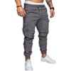 SHEKINI Pantaloni cargo da uomo, per il tempo libero, con coulisse, pantaloni da jogging con tasche, grigio., 4XL
