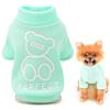 SMALLLEE_LUCKY_STORE Simpatico cartone animato cucciolo felpa in pile pullover maglioni per cani di piccola taglia media gatto Yorkie Chihuahua gattino caldo autunno inverno vestiti, Verde, S