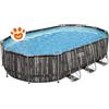 Bestway Piscina Ovale Steel Pro Max (610x366x122cm) Finto Legno con Pompa a Filtro Art. 5611R - Steel Pro Max (610x366x122cm)