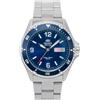 Orient Sports Mako 2 & Ray 2 - Orologio Da Uomo Automatico a Carica Manuale Impermeabile Bracciale e Cassa In Acciaio Metallizzato Quadrante Blu - TAA02002D9 AA02002D