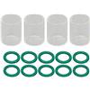 RIVERWELD Coppe TIG n. 10 in vetro Pyrex isolato (orifizio da 16,0 mm) con ugello in quarzo trasparente per risparmio gas per SR WP 9 17 18 20 25 26 Torcia di saldatura TIG 14 pezzi