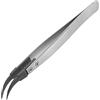 ENGINEER Pinzette con punta in plastica PPS, curve, punte a punta, corpo in acciaio inox, ESD Safe. ENGINEER ptz-43, 130 mm