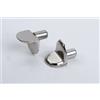 youngschwinnDESIGN 40 pz. Reggipiano, reggimensola, reggipiano angolare con perno ad innesto, metallo, nichelato, diametro 5 mm