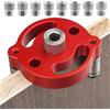Exbrith Dima per Fori Legno, Localizzatore di Perforazione, con 8 Boccole di Perforazione 3/4/5/6/7/8/9/10mm, Fori per Legno Localizzatore per Legno Massiccio, Legno Duro