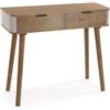 VERSA Console 2 Cassetti Leiah Stile Scandinavo Misure (H x L x P) 78 x 90 x 33 cm, Bianco