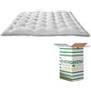 EVERGREENWEB MATERASSI & BEDS Evergreenweb - Correttore Materasso in Memory Foam MED Matrimoniale 140x200 Alto 7cm Topper Letto Coprimaterasso Imbottitura Fiocco 100% Effetto Piuma Morbido Futon Ortopedico Fodera Antiacaro, DREAME