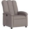 vidaXL Poltrona Reclinabile in Tessuto Tortora, poltrona reclinabile, poltrona elettrica, poltrona singola, poltrona reclinante, poltrona
