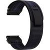 ZoRoll 26mm QuickFit Cinturino per Garmin Enduro 3/Fenix 8 51mm/Fenix 7X Pro/7X/6X/6X Pro/5X, Elastico Nylon Cinghie di Ricambio per Garmin tactix 7 AMOLED/tactix 7 Pro/Enduro - Nero Blu
