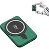 Yarvoney Power Bank Wireless 10000mAh, Mini Batteria Esterna 22,5 W, Yarvoney Ultra Sottile & Leggero Ricarica Rapida Magnetico Powerbank per iPhone Samsung Huawei Xiaomi Tablets Gilet Riscaldato ecc (Verde)