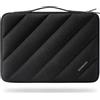 DOMISO Custodia PC Portatile Sleeve 17,3 Pollici,Impermeabile Strisce Diagonali Laptop Borsa Porta PC Computer Compatibile con 17,3 Pollici Notebook HP ASUS dell Microsoft，Nero