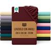 Utopia Bedding Lenzuolo con Angoli Due Piazze Matrimoniale - 200x200cm - Bordeaux - Microfibra di Poliestere Spazzolato - Lenzuolo sotto con Angoli Elasticizzato