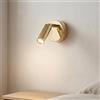 Licht-Erlebnisse Faretto da parete LED in metallo dorato per soggiorno, camera da letto, ufficio H: 11 cm 3 W con interruttore regolabile in modo flessibile, elegante lampada da parete moderna per corridoio PASA