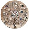 Lupia - Orologio da Parete in Legno ecologico, con stampa TREE Albero della Vita, 32x32 cm, Made in Italy, Movimento a Quarzo, Alimentato a Batteria non inclusa, Adatto a Tutti gli Stili di Casa