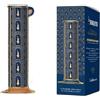 BIALETTI - Set 6 Tazzine Impilabili Blu Art Deco' Glamour con Struttura in Metallo