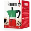 Bialetti Caffettiera Moka Express Tricolore, 6 Tazze, Manico anti scottatura, Non adatta a induzione, 6 Tazze (250 ml), Alluminio