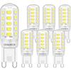 Brantoo Lampadine LED G9 3W bianco freddo 6000 K, nessun sfarfallio equivalente a lampadine alogene da 20 W, 25 W, 28 W, 33 W, 40 W, CRI> 85, attacco G9, a risparmio energetico, non dimmerabile, AC