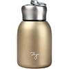 Royalmal Mini thermos versione aggiornata, 260 ml, piccola bottiglia termica isolata sottovuoto, senza perdite, succo, latte, tè, acqua calda e fredda, bottiglia per caffè, ragazze, adulti, regalo (oro)
