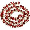 QUARKZMAN Catena di Artigli con Strass, 1 Iarde Larghezza 2,2cm Catena di Cristallo con Diamanti a Fiori per Accessori Fai da Te Collane Nastri Tessuti, Oro+Rosso